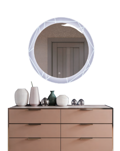 Fürdőszoba tükör: Balneum kör Design tükör 60x60