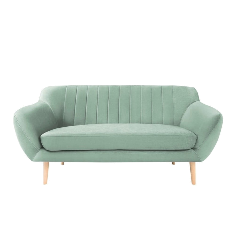 Sardaigne mentazöld bársony kanapé, 158 cm - Mazzini Sofas | Bonami