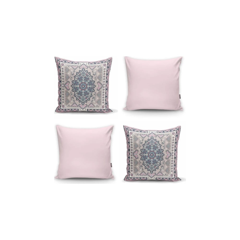 Pink Ethnic 4 db-os dekorációs párnahuzat szett, 45 x 45 cm - Minimalist Cushion Covers | Bonami