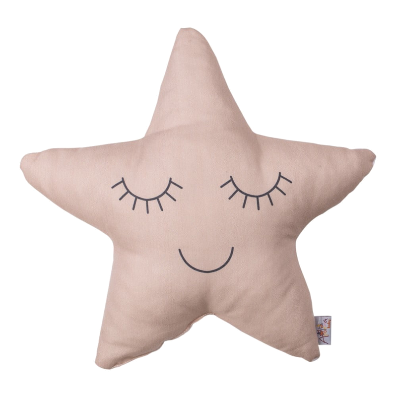 Pillow Toy Star bézses rózsaszín pamut keverék gyerekpárna, 35 x 35 cm - Mike & Co. NEW YORK | Bonami