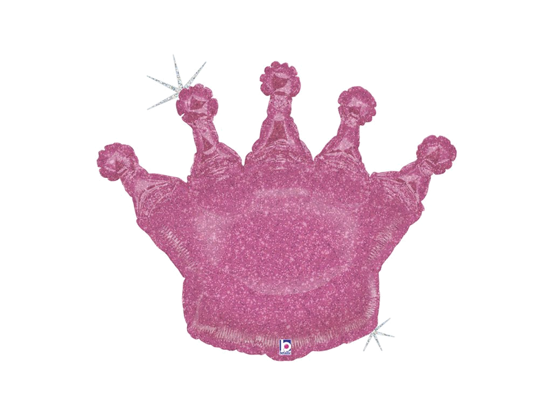 Fólia léggömb - Rózsaszín korona - HeliumKing.hu