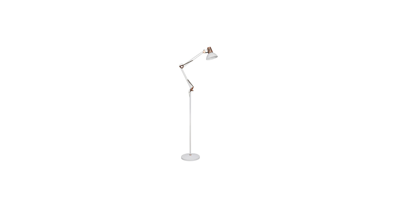 Rábalux Gareth 4525 állólámpa matt fehér fém E27 1x MAX 40 E27 IP20 - Állólámpa - Navalla lámpa webáruház, világítástechnika