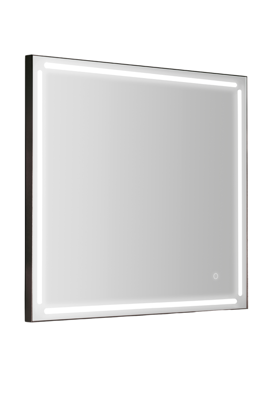 GEDY Paul LED tükör 80x80cm fekete
