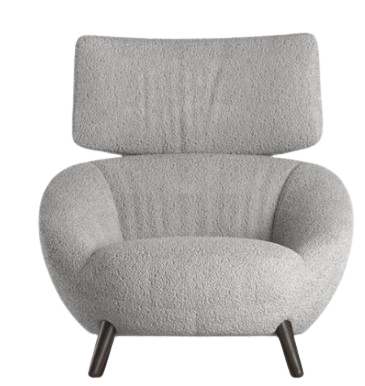 Luna armchair light grey farbic