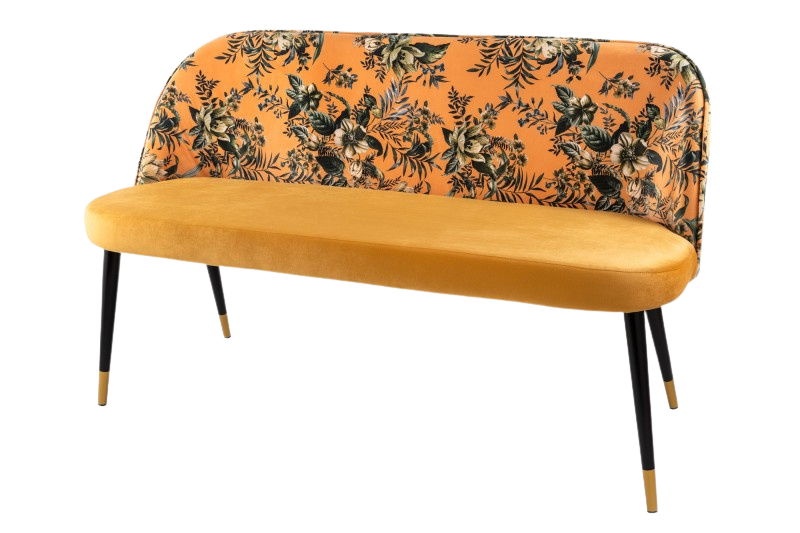 Sárga -virágmintás kanapé