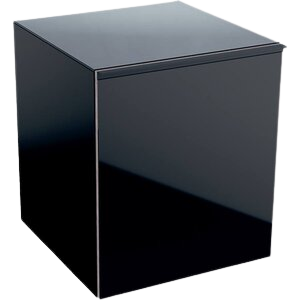 Geberit Acanto oldalsó kiegészítő szekrény, egy belső fiókkal, fényes üveg/fekete, 45x52x47,6 cm (500.618.16.1)