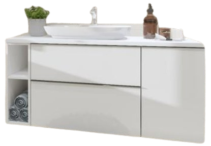 AREZZO design 160x46 cm mosdópult, Mf. Fehér színben, cikkszám: AR-166896