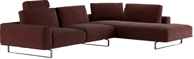 Natuzzi Italia Sofa - Tempo - Brick colour