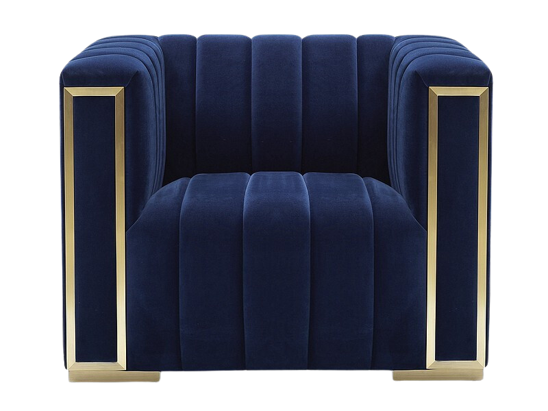 Vogue Velvet fotel kék