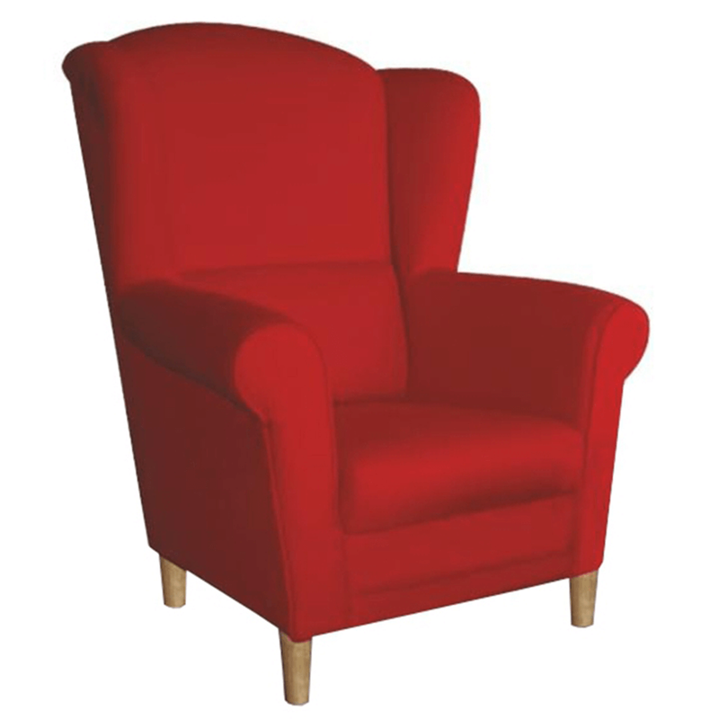 Kárpitozott bútorok | Füles fotel, piros, CHARLOT | Profi Bútor Webáruház