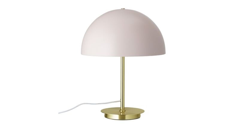 Arany színű asztali lámpa rózsaszín búrával - Bloomingville