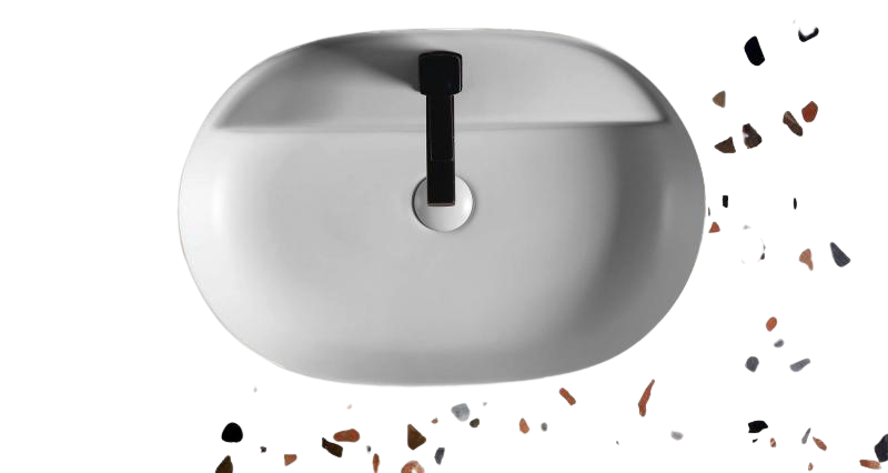 AREZZO design TERRAZZO márvány mosdópult 80/46/2... -  Fürdőszoba kompromisszumok nélkül
