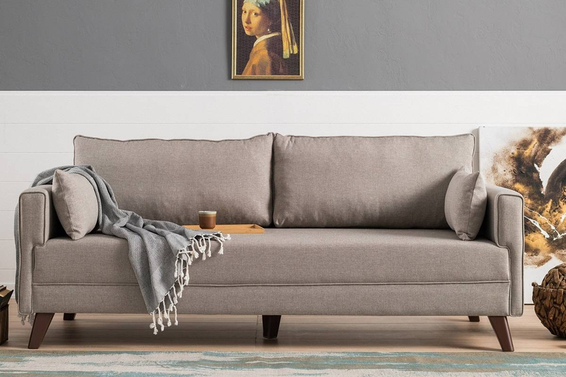 Ágyazható kanapék: Design összecsukható kanapé Marisela 208 cm krém