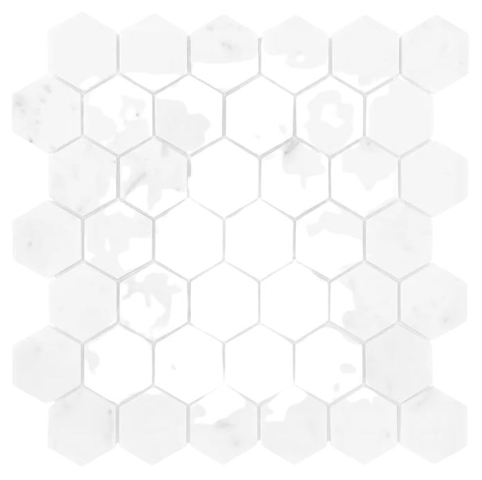 Dunin black&white carrara white hexagon 48 glossy 29,8x30,2 cm 