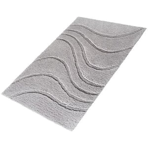 RIDDER LA OLA Csúszásmentes fürdőszobai kilépő szőnyeg, 60x90cm, polyester/szürke