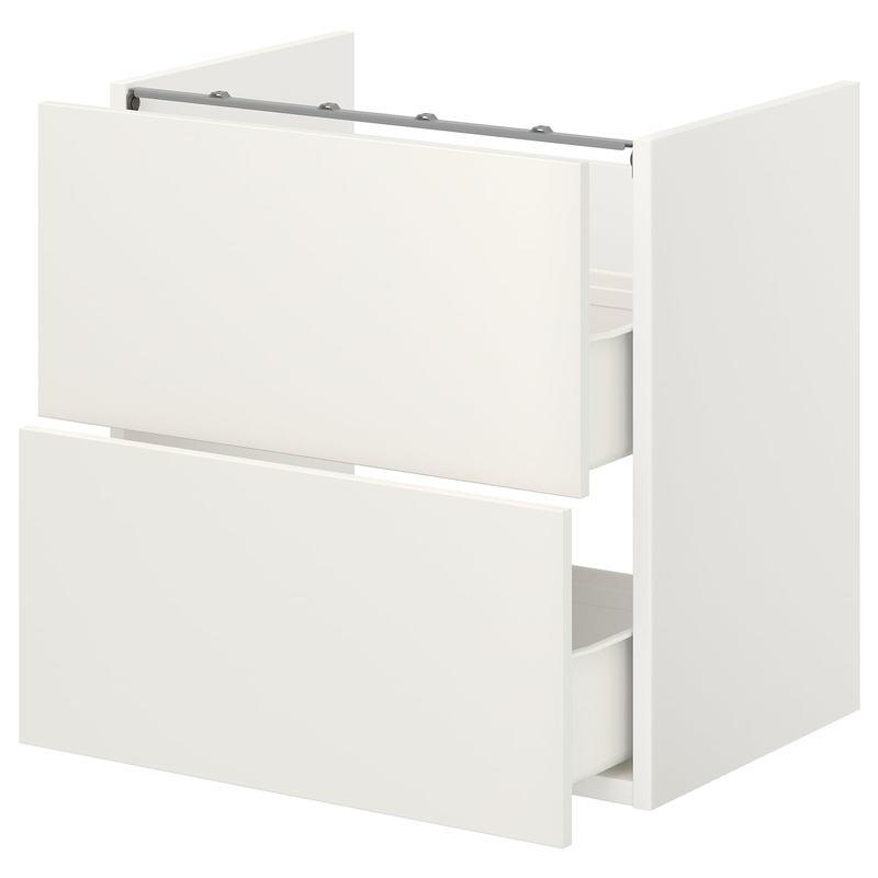 ENHET Alsószekrény mosdóhoz, 2 fiókkal, fehér, 60x42x60 cm - IKEA