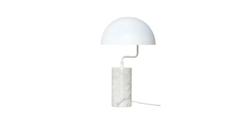 Fehér márvány asztali lámpa 48 cm - Hübsch