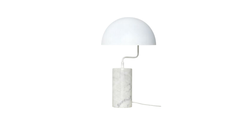 Fehér márvány asztali lámpa 48 cm - Hübsch