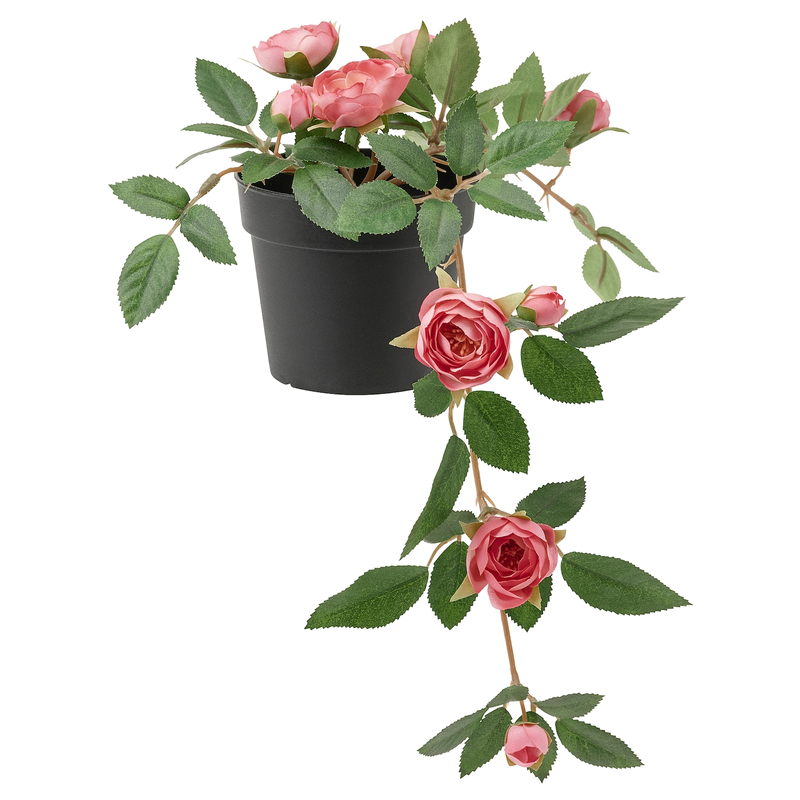 FEJKA Cserepes műnövény, bel/kültér rózsa/függő rózsaszín, 9 cm - IKEA