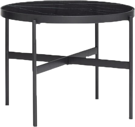 Fekete márvány kerek kisasztal - Hübsch