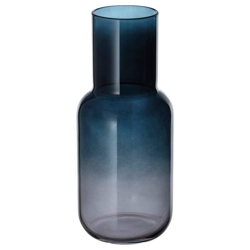 FÖRENLIG Váza, szürke/fekete-kék, 21 cm - IKEA