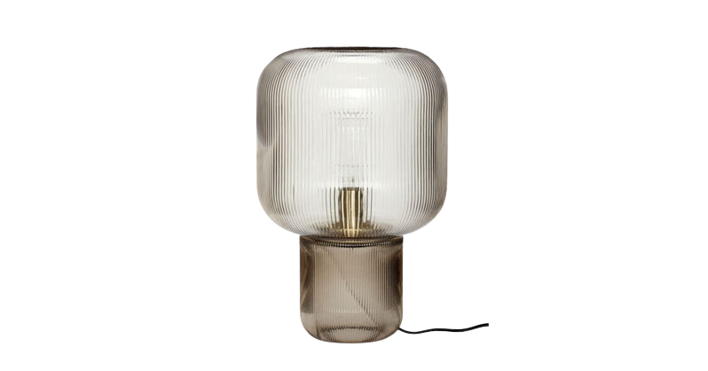 Füst színű üveg asztali lámpa - Hübsch
