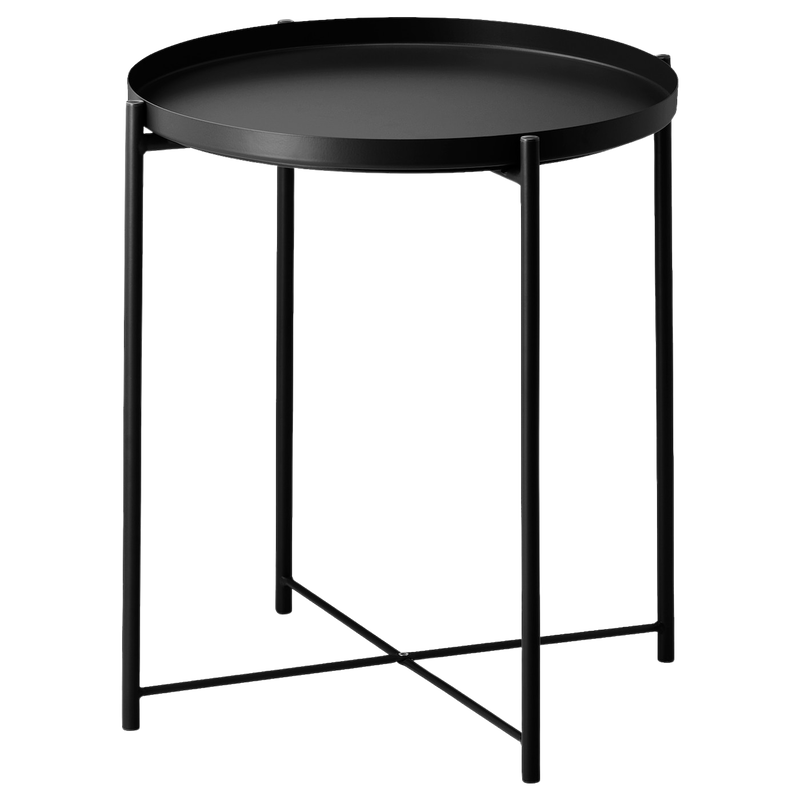GLADOM Tálca-asztal, fekete, 45x53 cm - IKEA