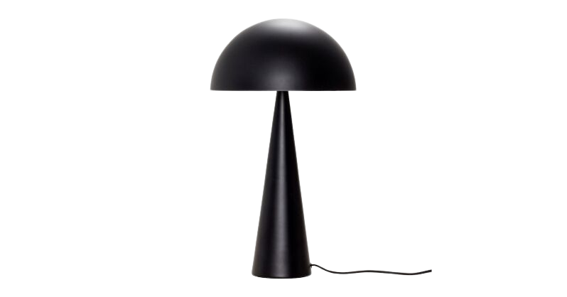 Gomba alakú fekete asztali lámpa 52 cm - Hübsch
