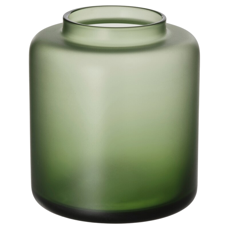 KONSTFULL Váza, opál üveg/zöld, 10 cm - IKEA