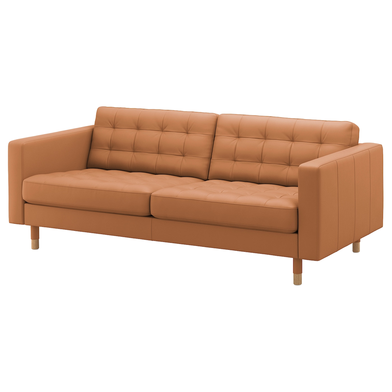 LANDSKRONA 3 személyes kanapé, Grann/Bomstad arany-barna/fa - IKEA