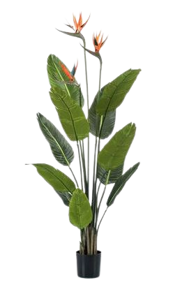  Emerald műpapagájvirág cserépben virágokkal 120 cm 