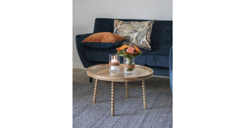 Mangófa kerek kisasztal 60 cm - House Nordic