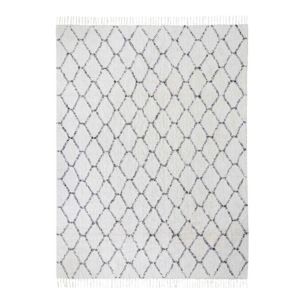 Modern fehér pamut szőnyeg 240x180 cm - House Nordic