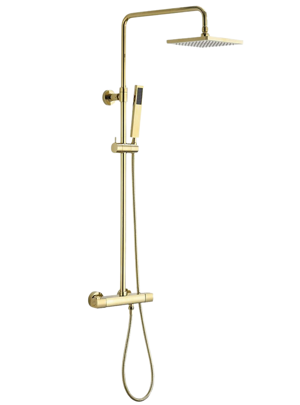 DAKAR zuhanyoszlop termosztátos csapteleppel, zuhanyszettel, arany (SZ139)