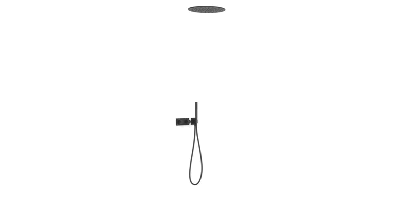 TRES B-System falsík alatti zuhanyrendszer, matt fekete, 30735206NM, Cikkszám: 30735206NM