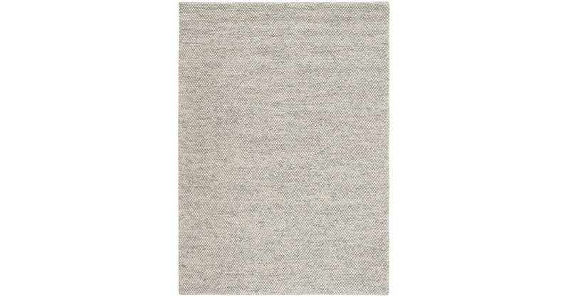 Világosszürke prémium gyapjú szőnyeg 90x60 cm - Rezas