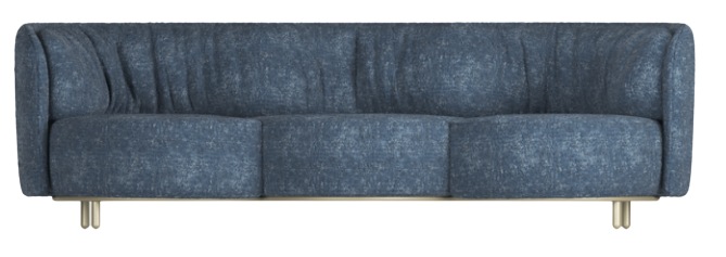 wave three seater sofa - light blue fabric